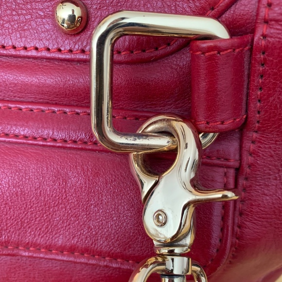 Rebecca Minkoff Red Leather Satchel w/ Crossbody Handle - Picture 5 of 16